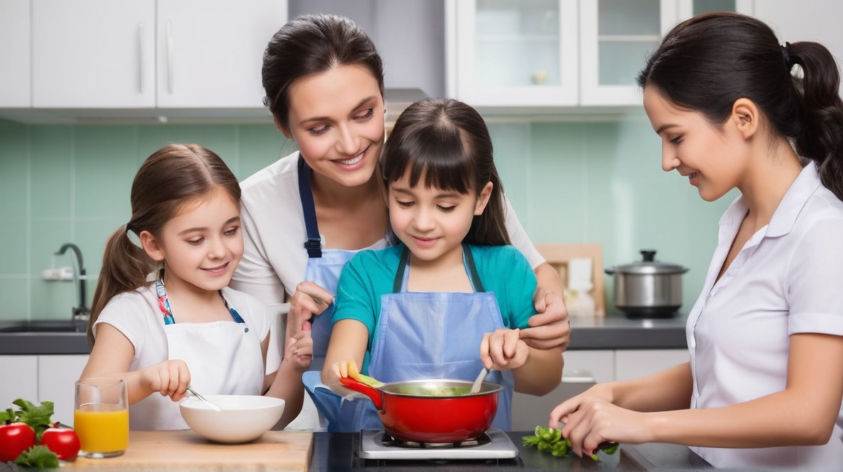 Kinder Kochen Lernen Kreativ Freude Gehirn Gesund Familie Wissen