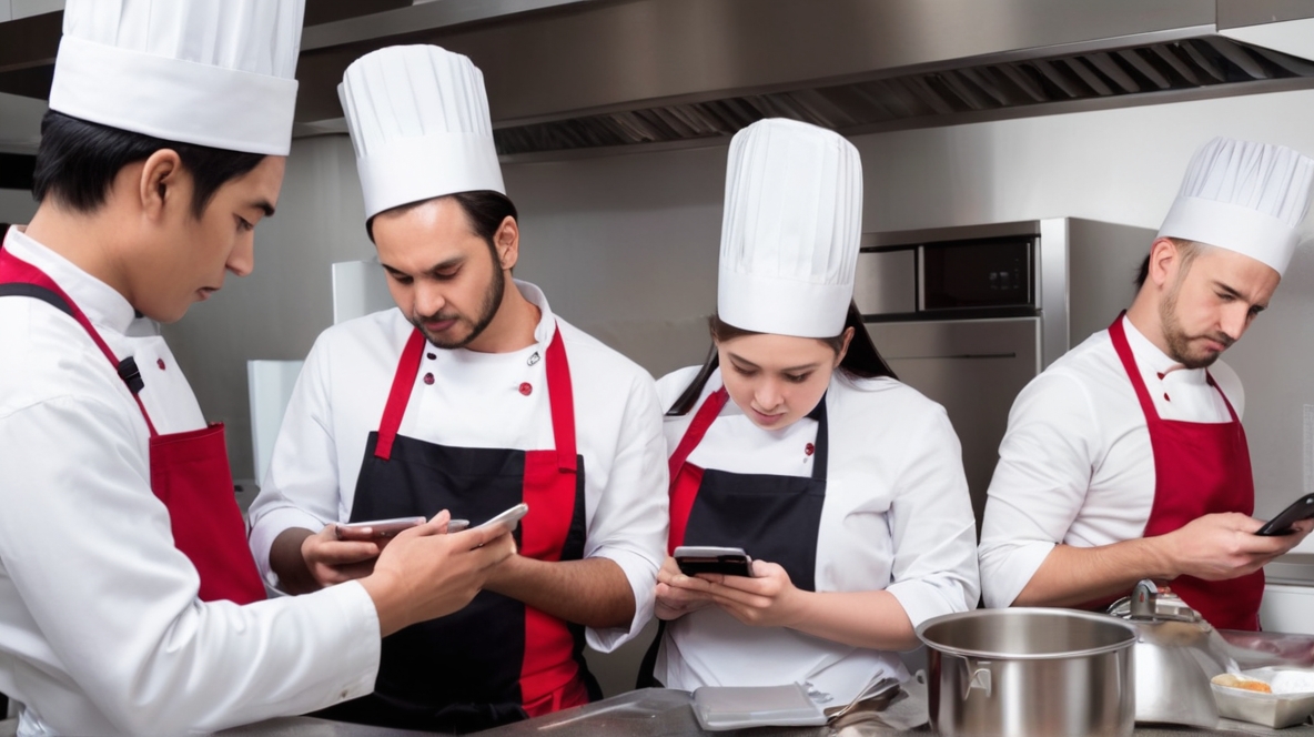 Arbeitsbedingungen Gastronomie Hotel Kueche Ablenkung Teamarbeit